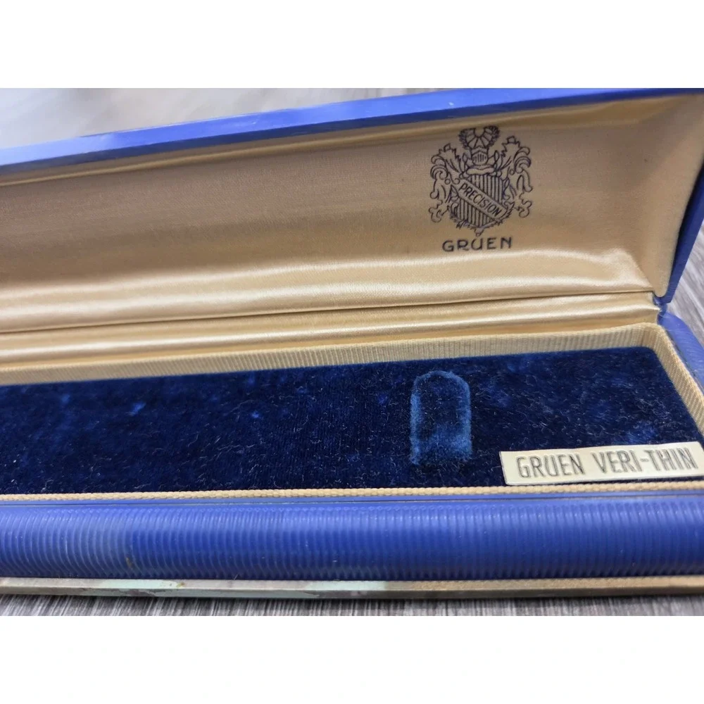 Vintage 1930's 40's Gruen PRECISION Blue Presentation Box Case Only
